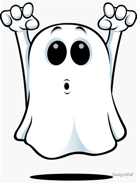 Cartoon Ghost Going Boo Sticker By Designwolf Halloween