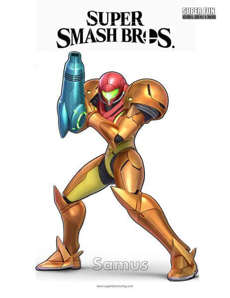 Not only can you customize just about everything and mess with a ton of other fun stuff, but actually save your changes! Samus- Super Smash Bros. Ultimate Nintendo Coloring Page ...
