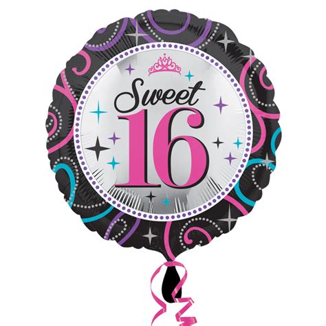 18 16th Birthday Sweet 16 Foil Helium Balloon Girls Party Decoration