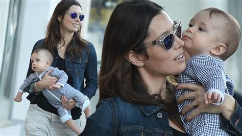 Mommy Duty Jessica Biel Enjoys Walk With Son Silas Randall