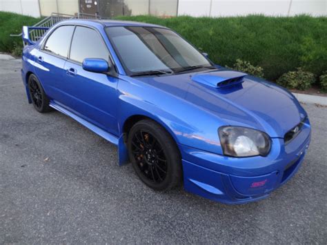 Subaru Impreza Wrx Sti Blue Black Loaded At Auction No Reserve