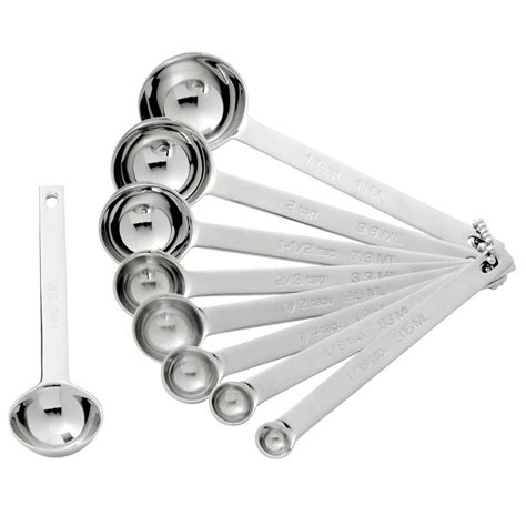 Chefs Measuring Spoons Set Of 9 Measuring Spoons Stainless Steel