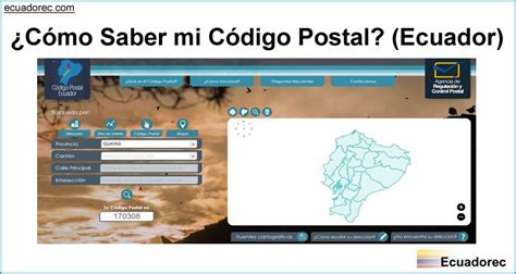 Códigos Postales Ecuador ¿cómo Saber Mi Código Postal