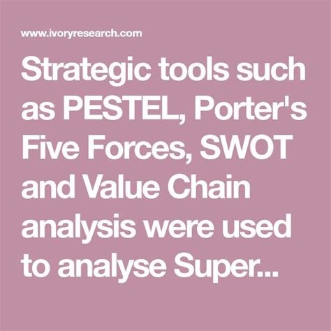 Tesco Supermarket SWOT PESTEL Porter S Five Supply Chain