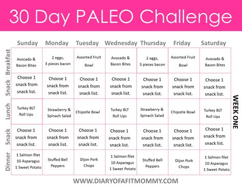 10 day diet plan to lose 10 pounds. 30 Day Paleo Challenge - Diary of a Fit Mommy