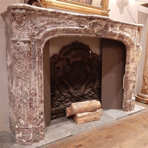 Antique Marble Fireplace With Soft Pink And Creme Tones Piet Jonker
