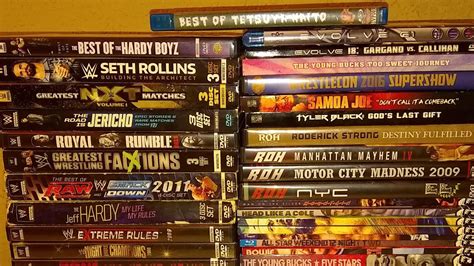 My Wrestling Dvd Collection Wwe Tna Roh Pwg Etc Youtube