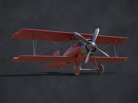 3d Model Ww Biplane Vr Ar Low Poly Cgtrader