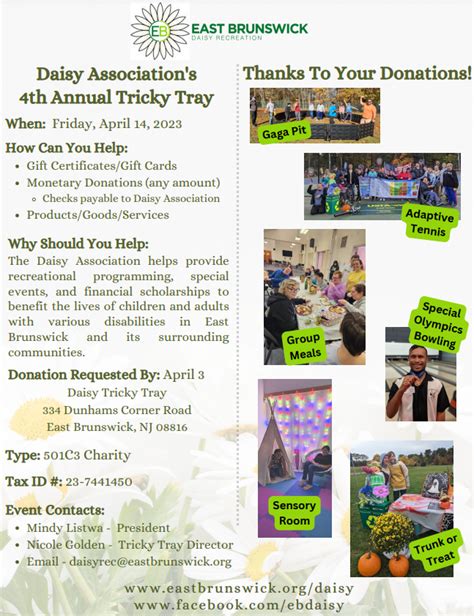 Image For Daisy 4th Annual Tricky Tray Donations Due 43 Tricky Tray
