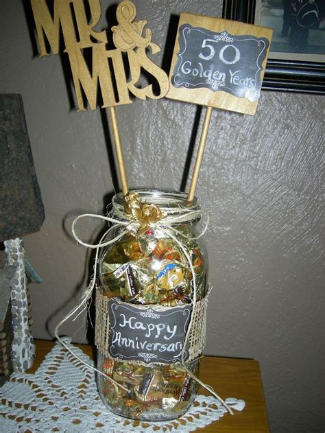 Not many couples get to enjoy their golden jubilee. 50th Anniversary 50 Golden Years GIFT JAR Extra large ...