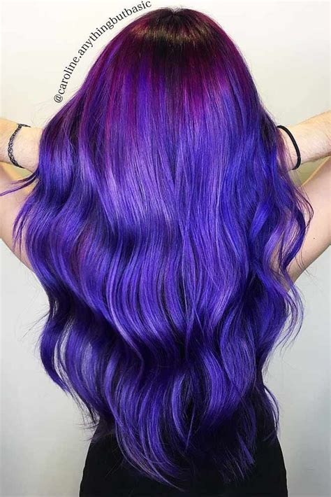 46 Purple Hair Styles That Will Make You Believe In Magic Dark Purple