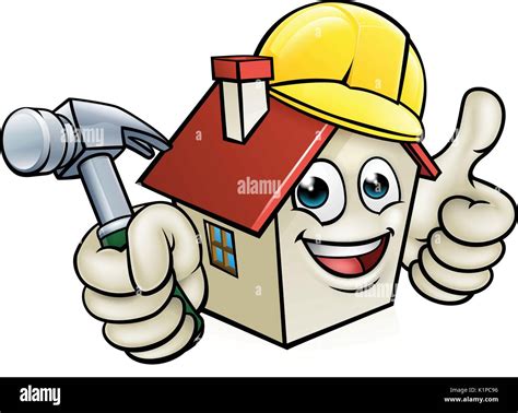 House Construction Mascot Cartoon Character Stock Vector Image And Art