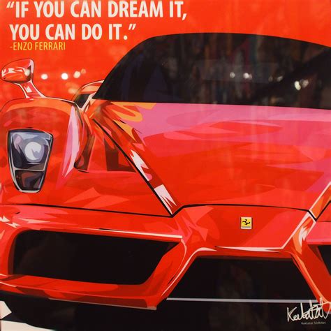 Ferrari Inspired Mounted Plaque Poster If You Can Dream