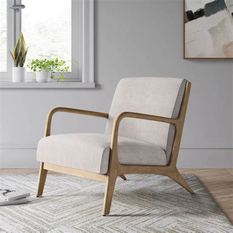 Esters wood arm chair sherpa project 62 in 2019 ideas. Esters Wood Arm Chair - Project 62™ in 2020 | Wood arm chair, Arm chairs living room, Mid ...