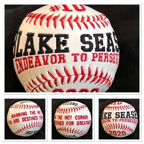 Custom Embroidered Baseballs Etsy