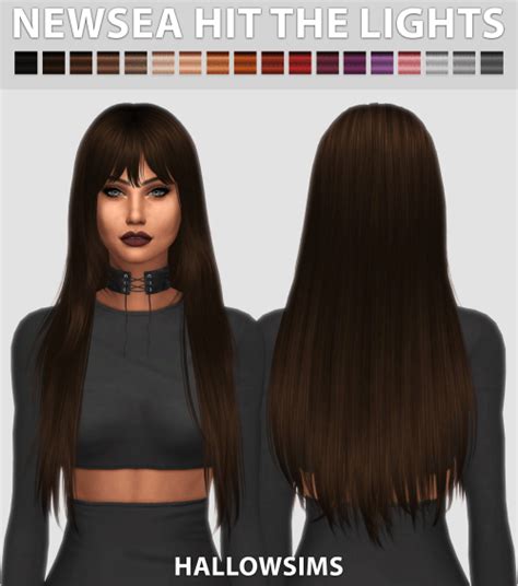 Hit The Lights Long Hair For The Sims 4 Spring4sims Sims Hair Long