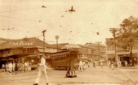Tranvia Turning At The Plaza Circa 1910s Ctto New Manila Filipiniana