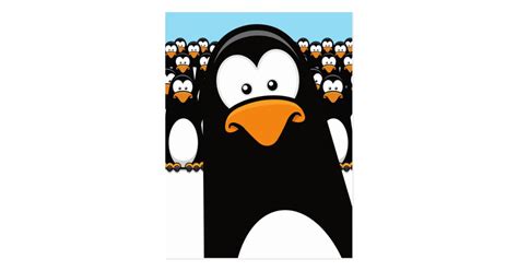 Funny Cartoon Penguins Postcard Zazzle