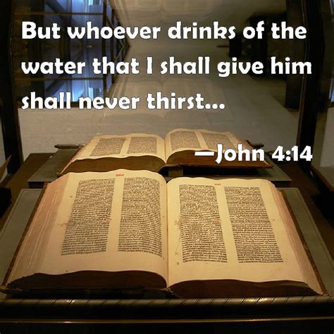 John 414 But Whoever Drinks Of The Water That I Shall Give Him Shall