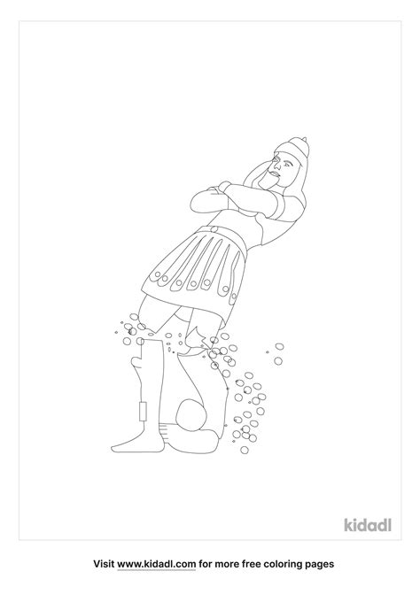 Free Nebuchadnezzar Dream And Rock Destroying Statue Coloring Page