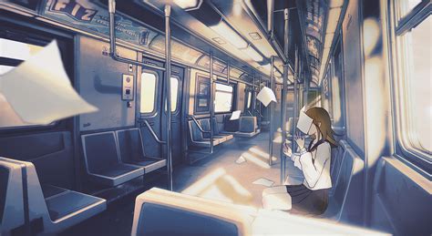 Anime Girls Train Wallpaper Resolution2362x1294 Id1271532