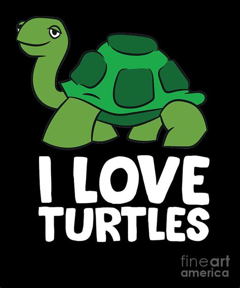 Cute Cartoony Turtle Tortoise With Love Hearts Stock Vector Clip Art