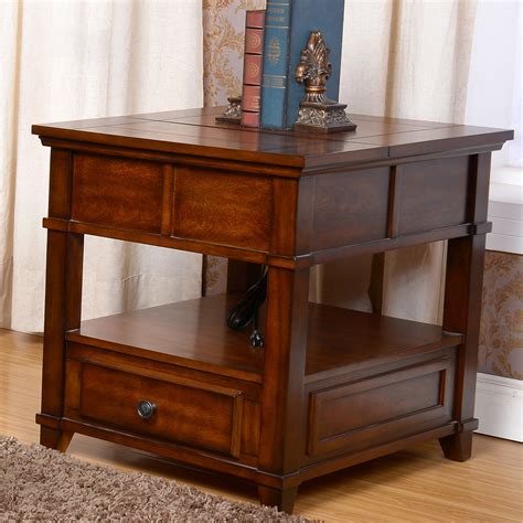 Set your coffee or magazine. Lynch Living Room Lift-Top End Side Snack Table Storage ...