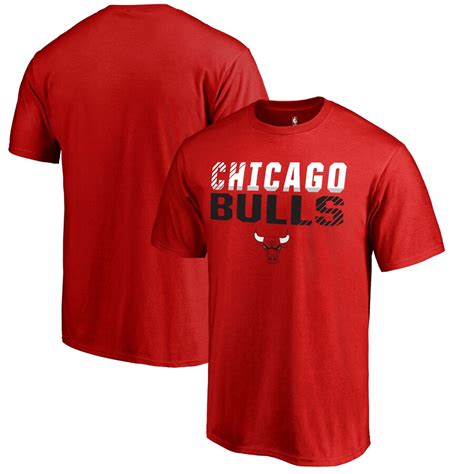 Mens Fanatics Branded Red Chicago Bulls Fade Out T Shirt