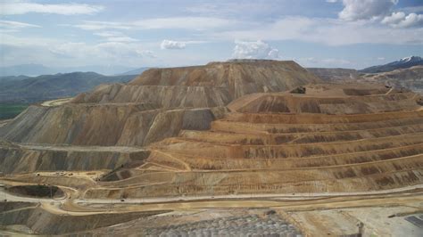 55k Stock Footage Aerial Video Of Passing The Bingham Canyon Mine
