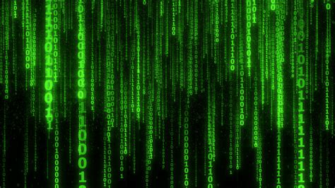 Download Matrix Code Zero And One Digits Numbers Green