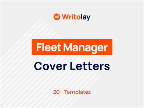 Fleet Manager Cover Letter Example 4 Templates Writolay