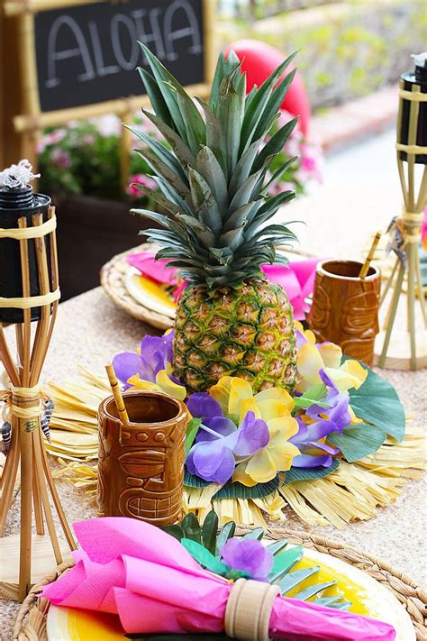 If you love making diy party decor, you absolutely have to check out some of the amazing but easy ideas we found on pinterest. DIY Pineapple Centerpieces | Luau | Luau party, Luau, Party