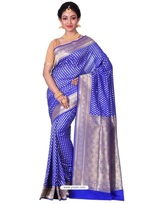Affectionate Royal Blue Banarasi Silk Saree Silk Saree Blouse Designs Saree Stylish Sarees
