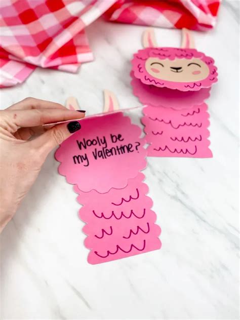 Get creative and inspire your friends & family with custom holiday cards. Llama Valentine Card Craft Free Template | Valentine card crafts, Card craft, Valentine crafts ...