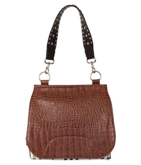 Jl Collections Chocolate Brown Pure Leather Shoulder Bag Buy Jl