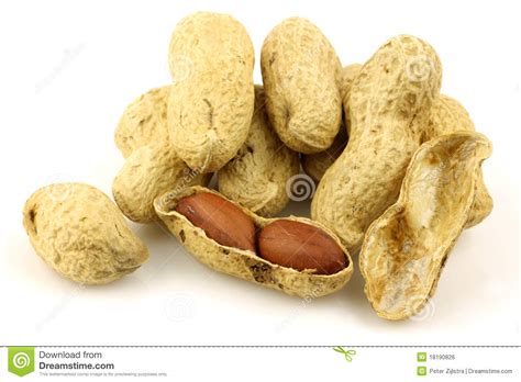 A Bunch Of Fresh Roasted Peanuts And A Peeled One Stock Photo Image