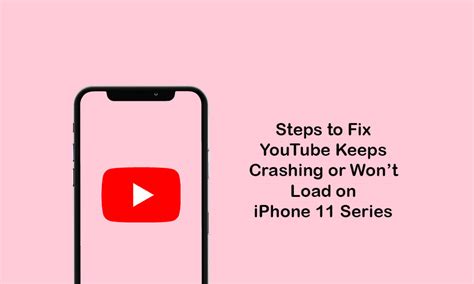 If, like me, you woke up friday morning and discovered that half of your apps were crashing as soon as. YouTube keeps crashing or won't load on iPhone 11, 11 Pro ...