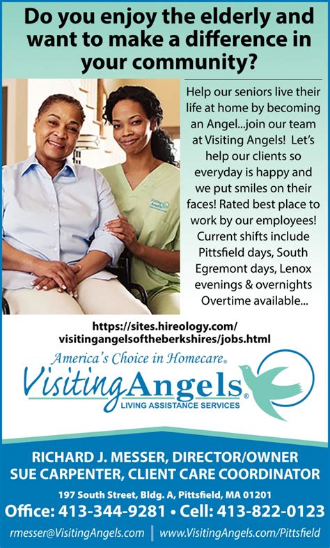 America S Choice In Homecare Visiting Angels Pittsfield MA