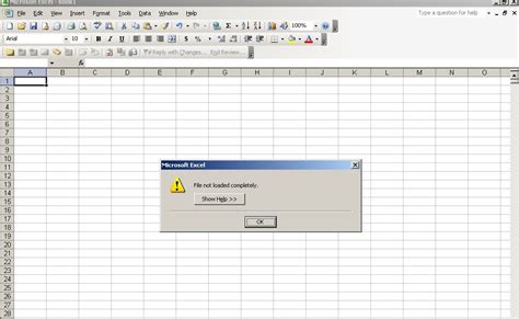 tech-ner-logy: Excel Error: File Not Loaded Completely
