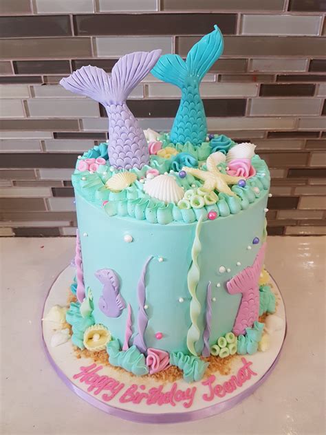 Mermaid Ariel Birthday Cake For Girls Fondant Ubicaciondepersonas