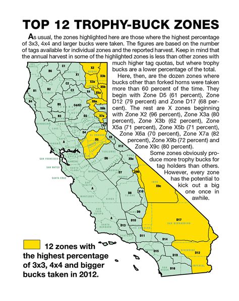 California Zone Map For Deer Hunting