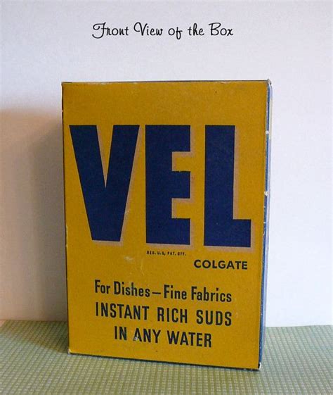 Antique Vel Laundry Soap Detergent Box Unopened 1940 S Etsy
