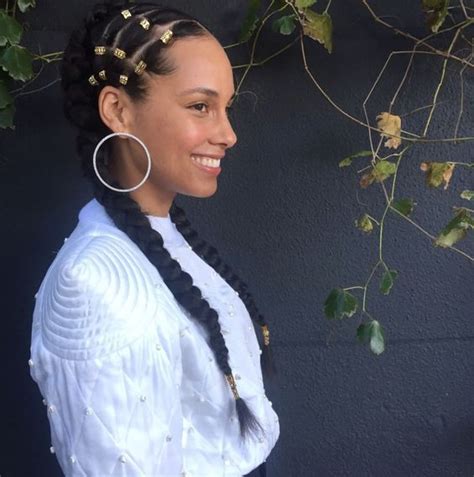 Alicia Keys Best Celebrity Braids Of 2017 So Far Half Braided
