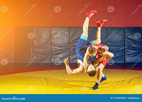 Wrestlers Doing Grapple Stock Photo Image Of Health 177663708