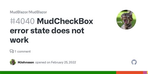 Mudcheckbox Error State Does Not Work · Issue 4040 · Mudblazor
