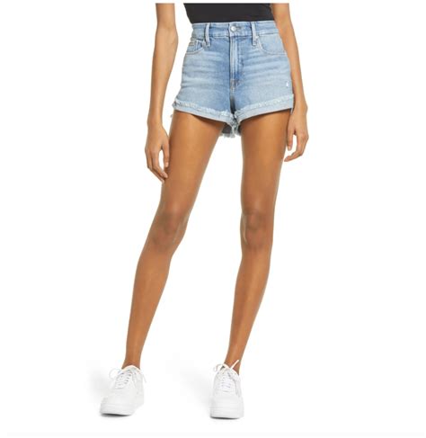 Good American Curve High Waist Denim Shorts