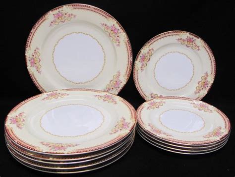 Noritake Rose China Occupied Japan Pattern R011 Plates 5 Dinner 5 Salad