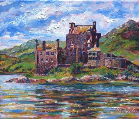 Eilean Donan Scottish Castle Painting Original Painting And Art