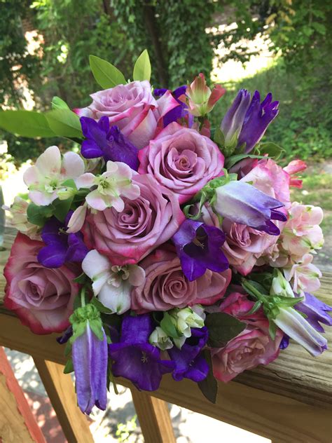 Purple And Lavender Brides Bouquet Bride Bouquets Rose Bouquet