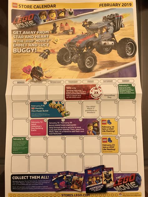 Choose your calendar for 2021! LEGO February 2019 Store Calendar - Toys N Bricks